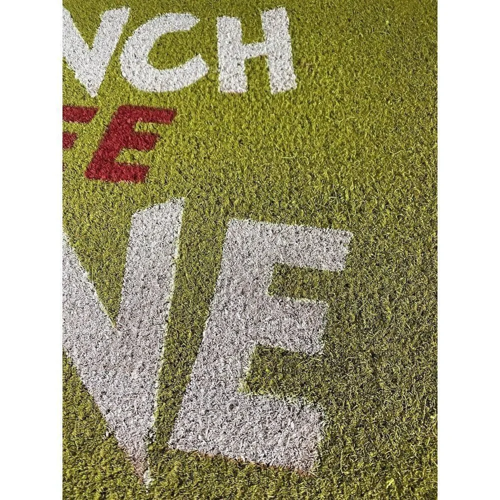 Grinch Free Zone Coir Doormat Welcome Mat Christmas Holiday Porch NEW‎
